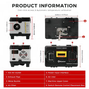 Sunster TB10 8 kW dieselfyr – Toolbox med WiFi og Bluetooth