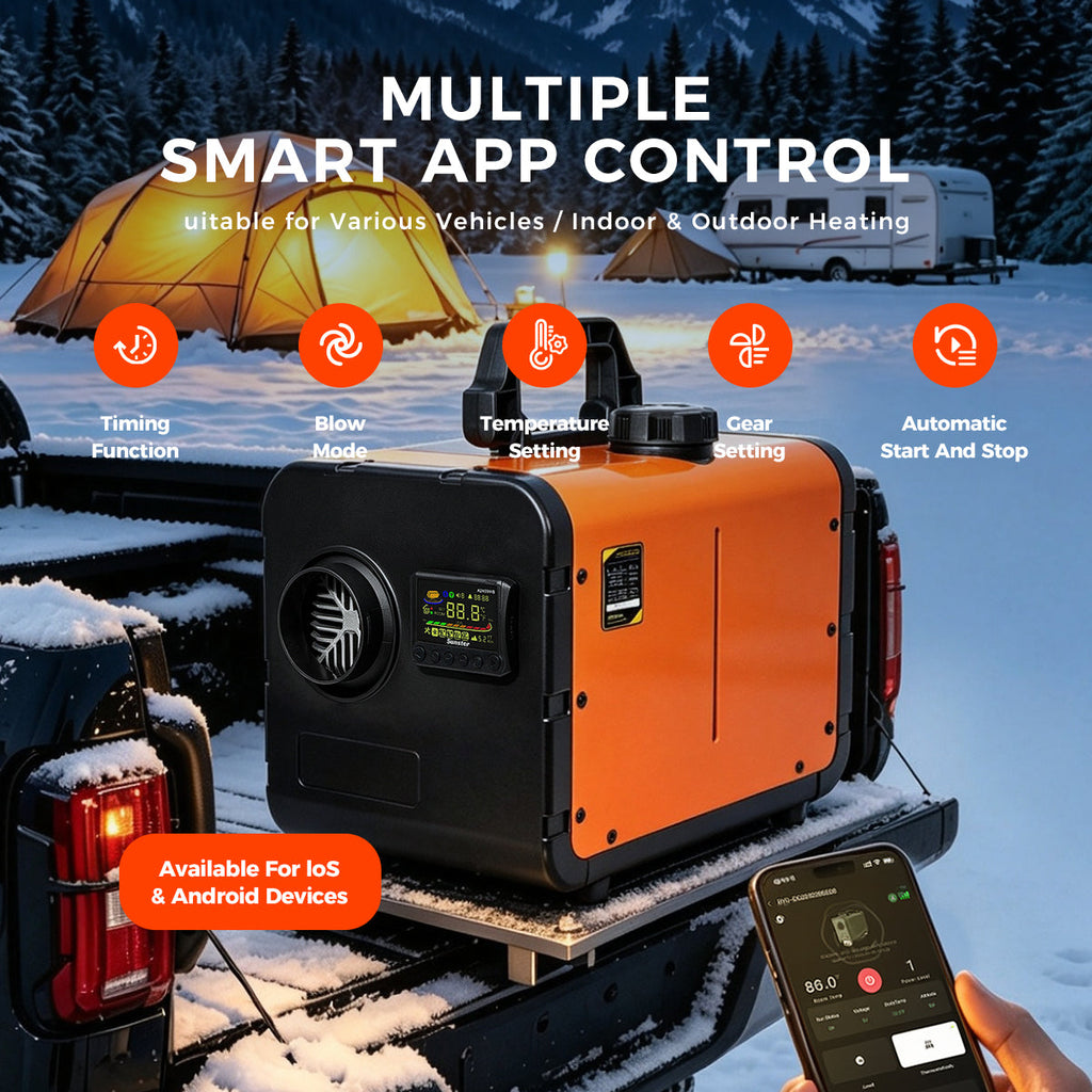 Sunster TP W1 8 kW dieselfyr – alt-i-ét med WiFi og Bluetooth