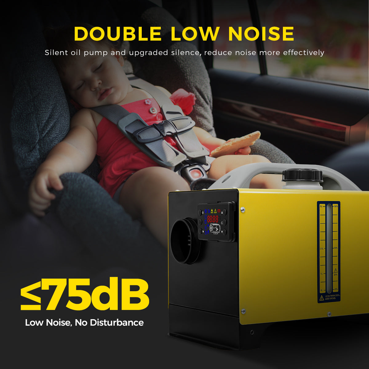 Sunster A2013SL 8 kW Alt-i-ét dieselfyr 12/24 V – Kraftig dieselfyr til båd, autocamper og varebil