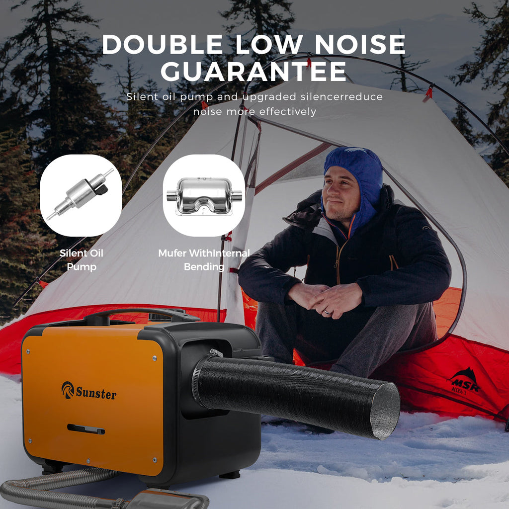 Sunster A2302BP 8 kW dieselfyr – alt-i-ét med Bluetooth