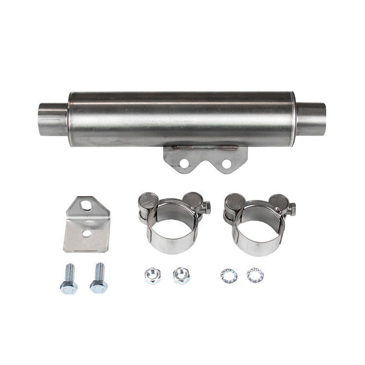 Exhaust pipe silencer with mounting kit ø24mm