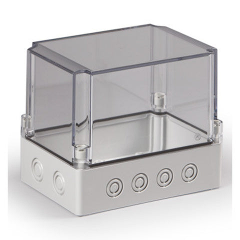 Barrier Enclosure 125x175x150 clear with knockouts (Up to 4 barriers)
