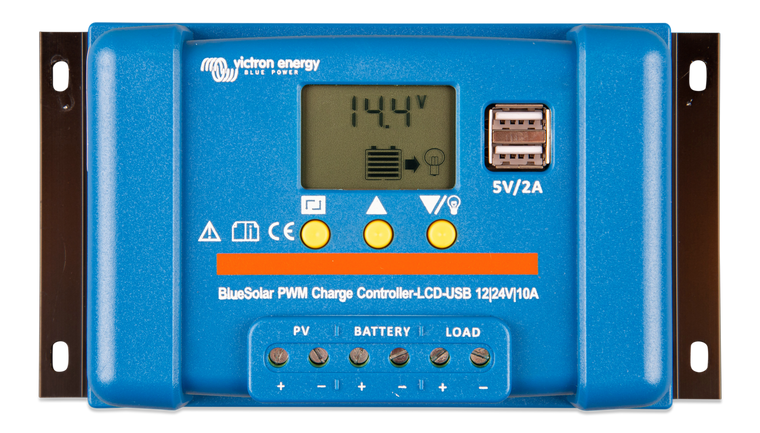 BlueSolar PWM-LCD&USB 12/24V-10A – produktfoto | SejlStrøm