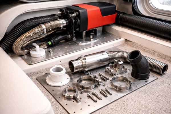 Installation parts for diesel heaters