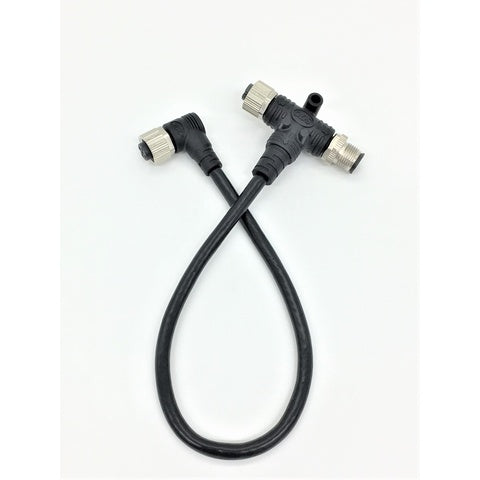 20cm drop cable with T-piece and 90° connector