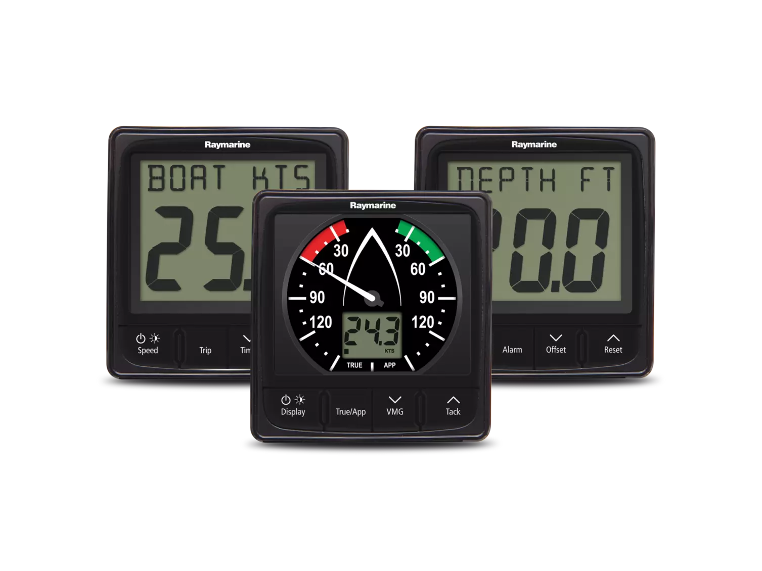 Raymarine i50 og i60 system – vind, fart og dybde – officielt Raymarine-produktbillede