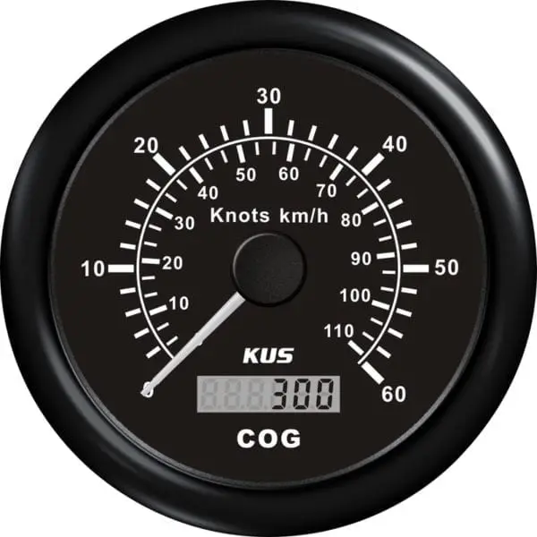 Kus gps speed 0-60knob, sort 12/24V Ø85