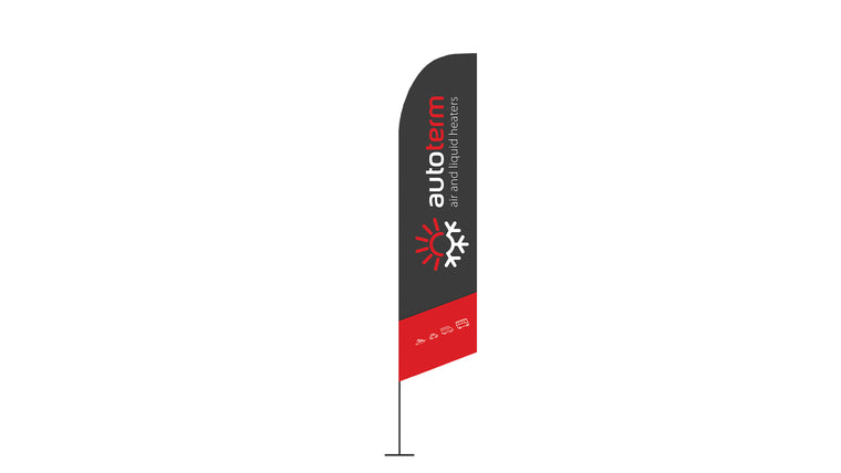 AUTOTERM Beach Flag with AUTOTERM logo – 260 × 60 cm (GBF)