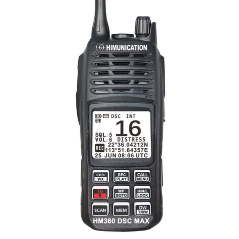 HM360 MAX DSC-D VHF Radio 6W with ATIS and L1 + L2