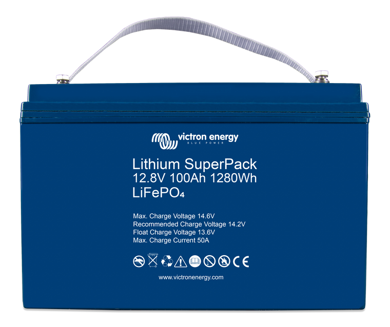 Lithium SuperPack 12,8V/100Ah-a (M8) – produktfoto | SejlStrøm