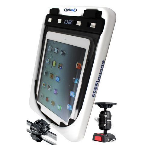 MarinePod iPad holder og vandtæt OverBoard Etui med flexibelt ROKK rørbeslag