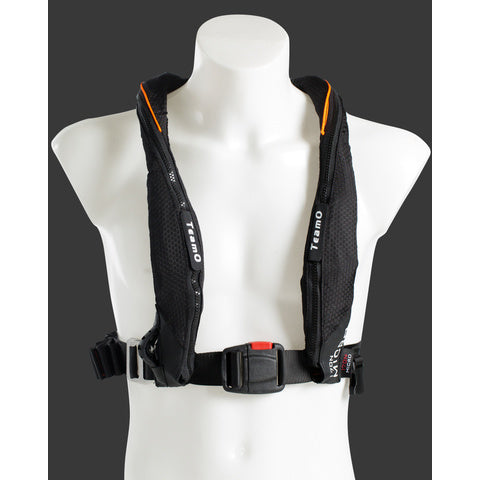 TeamO Micro 170N Automatic Lifejacket black w. orange trim
