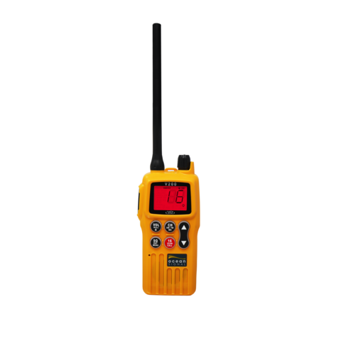 Ocean Signal safeSEA V200 GMDSS Håndholdt VHF Radio m. primært batteri (722S-04675)