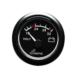 Wema Voltmeter 24 Volt Sort