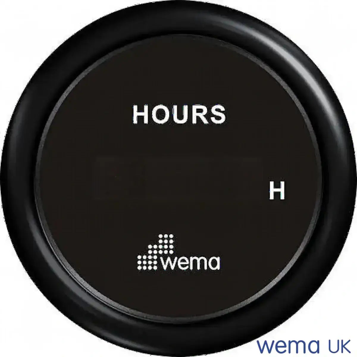 Wema Timetæller LCD 12/24 Volt Sort