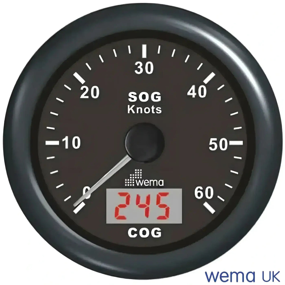 Wema Speedometer 60 knots Black