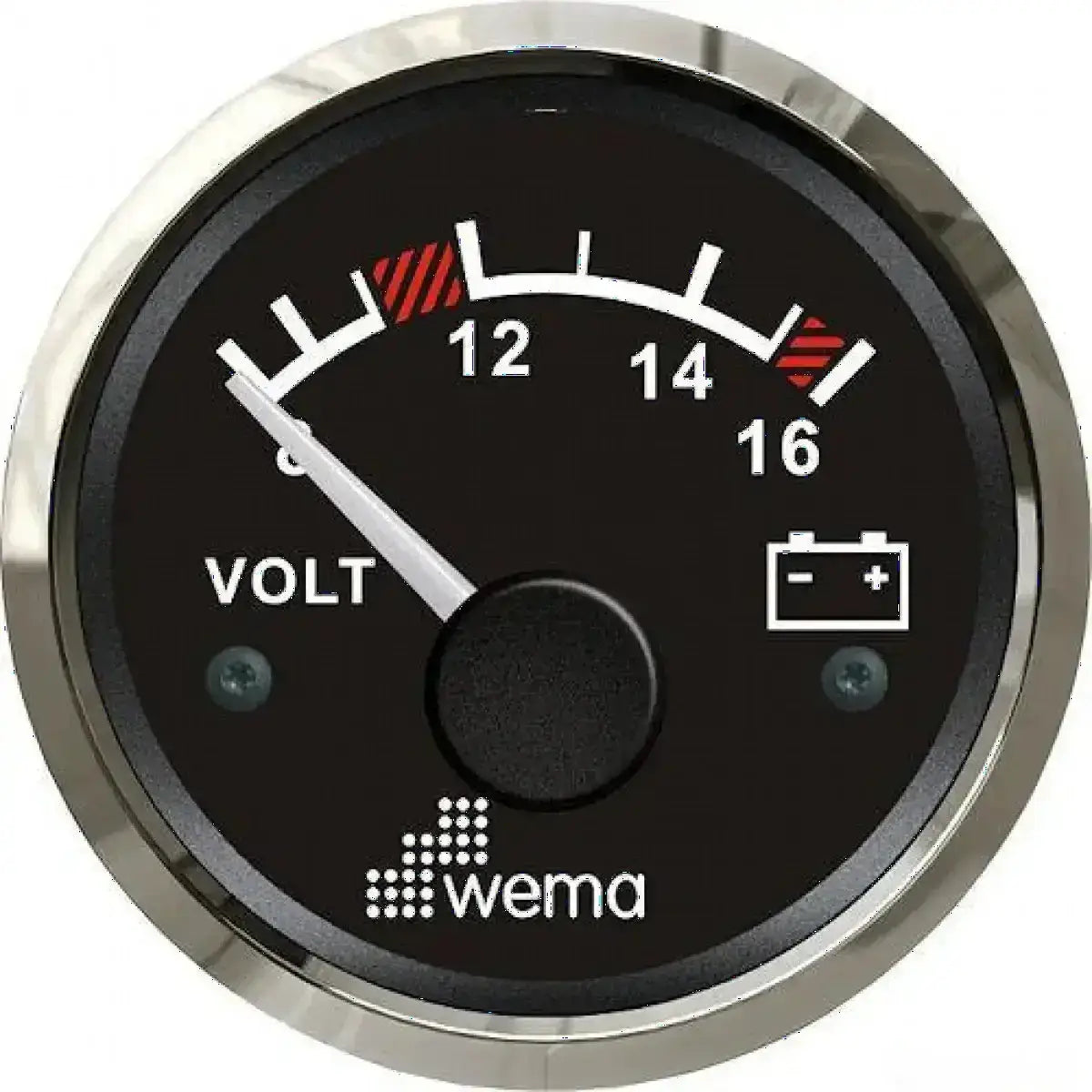 Wema Voltmeter 12 Volt Sort RF