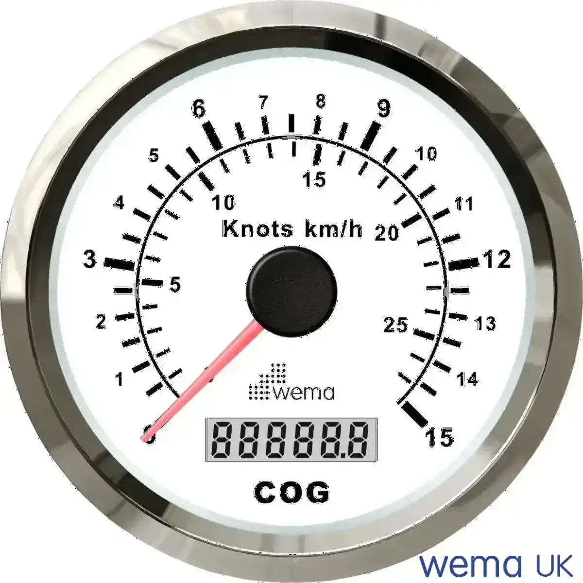 Wema Speedometer 15 kn White SS