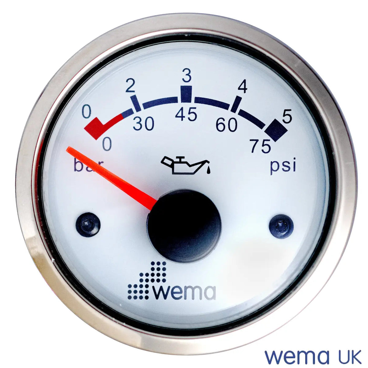 Wema Olietryk instr. 5 bar Hvidt RF