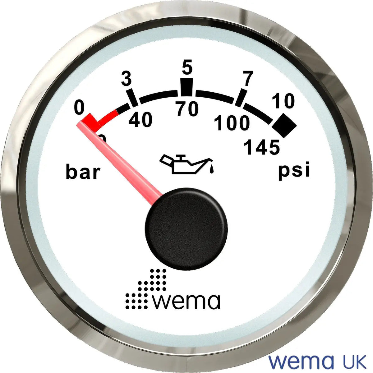 Wema oil pressure gauge 10 bar NMEA 2000 white RF
