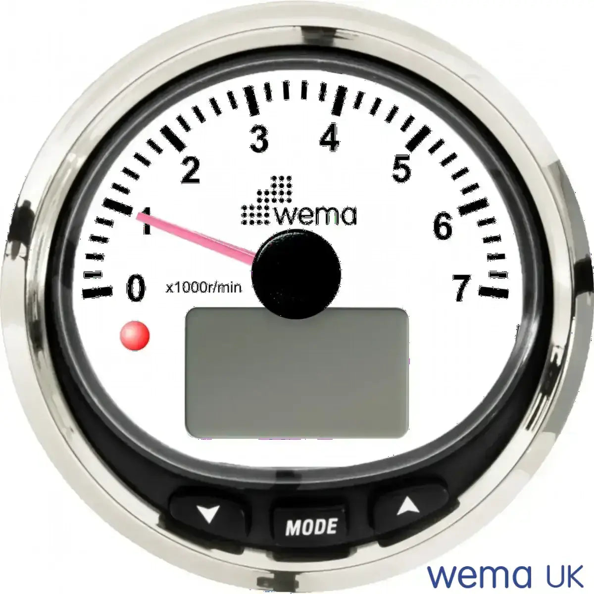 Wema Tachometer 7000 RPM NMEA 2000 White RF