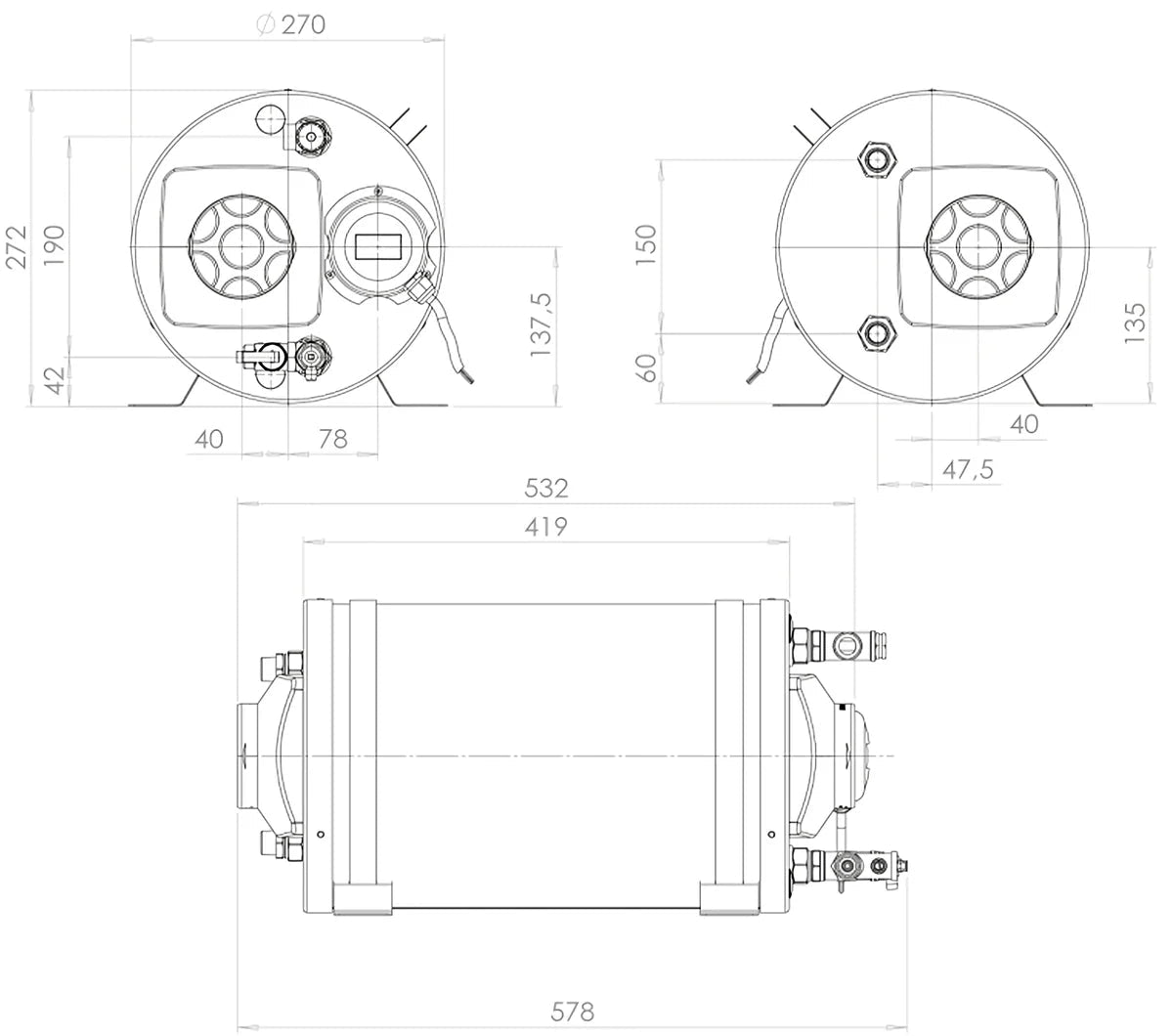 AUTOTERM combiBOIL 12 L – Professionel varmtvandsbeholder til RV, båd & off - grid systemer - SejlStrøm