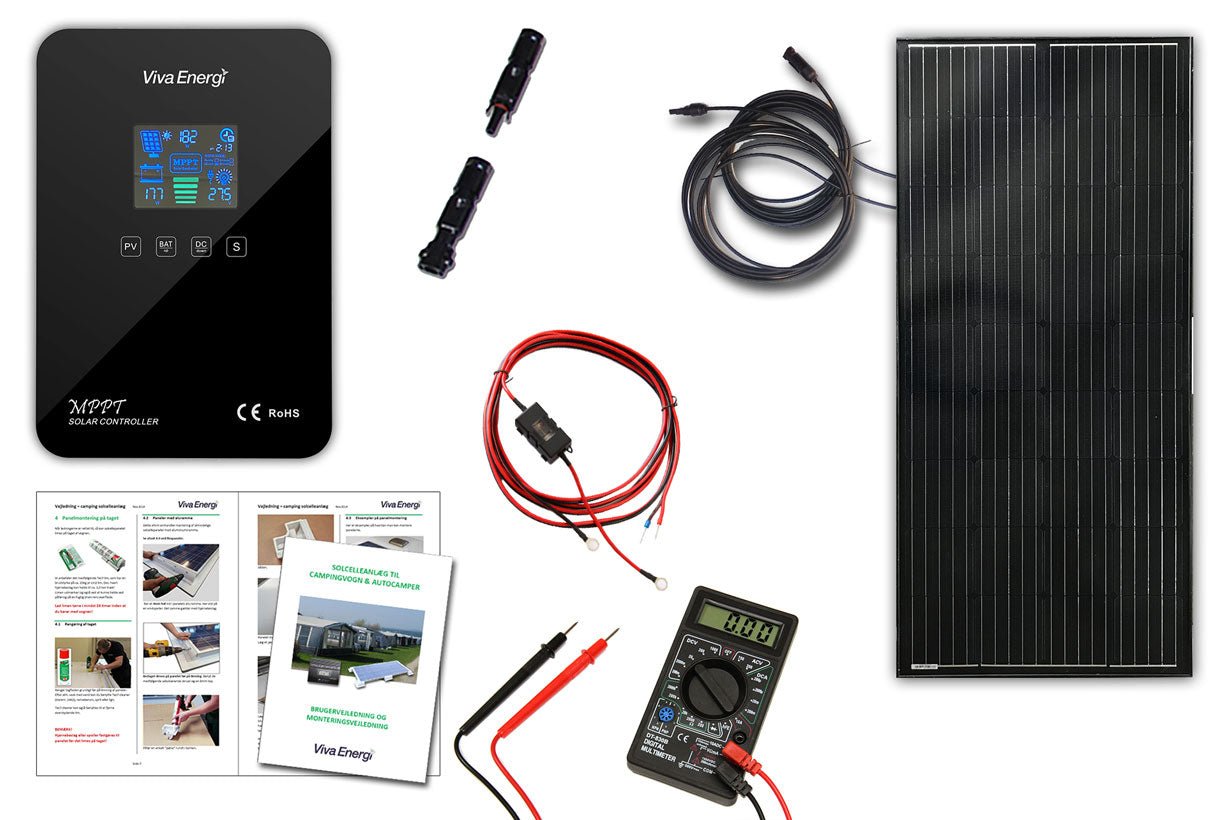 Båd Solanlæg 800Wh – 200Wp MPPT med Bluetooth - SejlStrøm