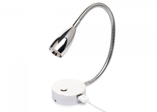 BATSYSTEM LED - læselampe LEIA LX1 USB / med fleksibel arm - SejlStrøm
