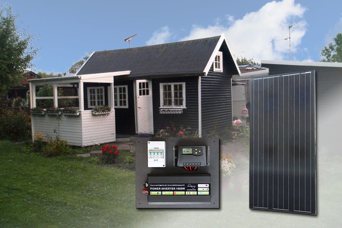 Affordable solar power system for holiday home – allotment garden house – 500–650 Wh daily production (off-grid)
