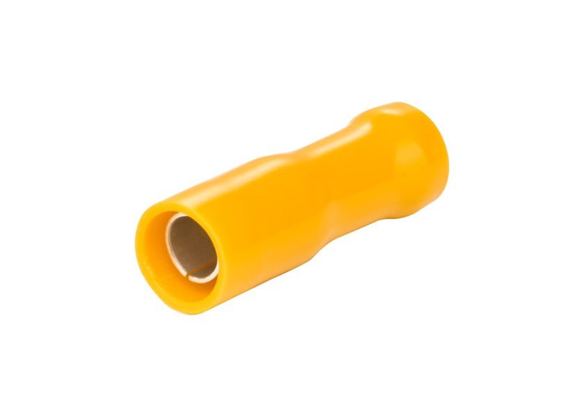 Female Bullet Connector - Yellow, 4.0 - 6.0mm², Pack of 50