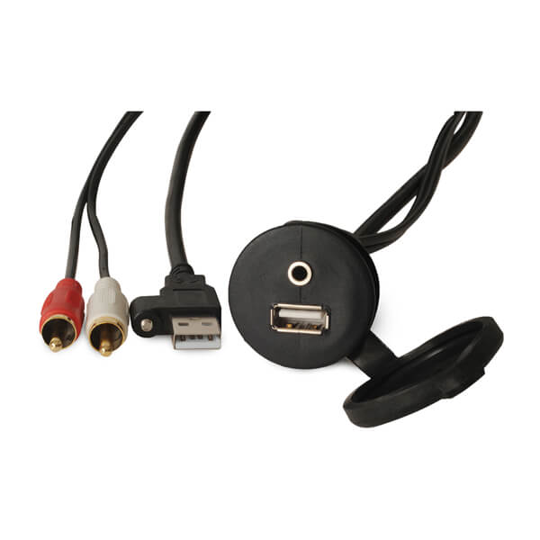 Fusion panelmonteret USB/3,5 mm AUX-stik – produktbillede 1