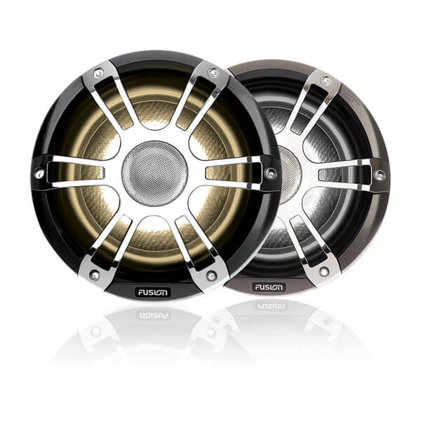 Fusion 7,7" 280 W koaksial marinehøjttaler, krom, CRGBW LED – produktbillede 1