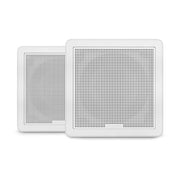 Fusion® FM Series marine speakers, 7.7" 200 W square, white, flush-mount marine speaker