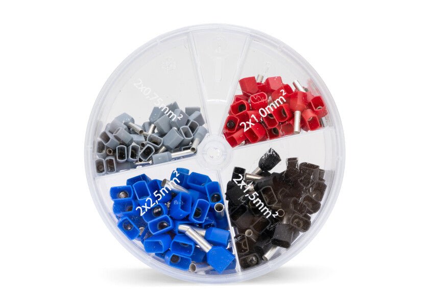 Twin ferrule assortment – 0.75 - 2.5 mm², 200 pcs