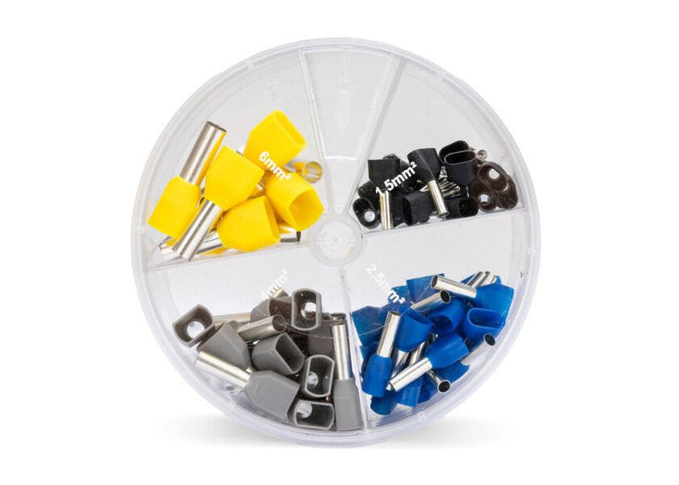 Dobbelthylster - sortiment / 1,5 - 6 mm² / 80 dele - SejlStrøm