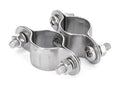 Dobbeltklemme i rustfrit stål / til 25 mm rør / drejelig - SejlStrøm