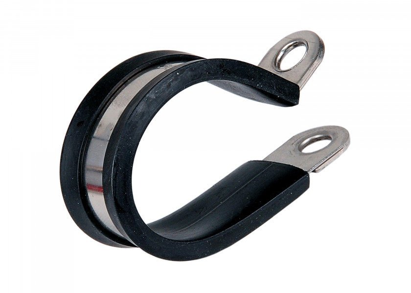 Mounting clamps with rubber inserts