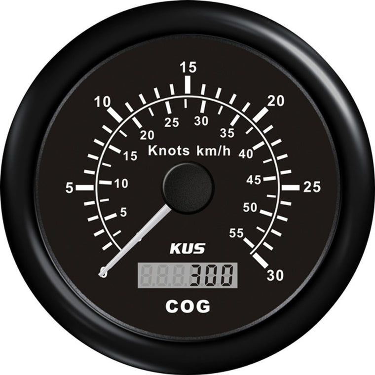 Kus gps speed 0-30knob, sort 12/24V Ø85