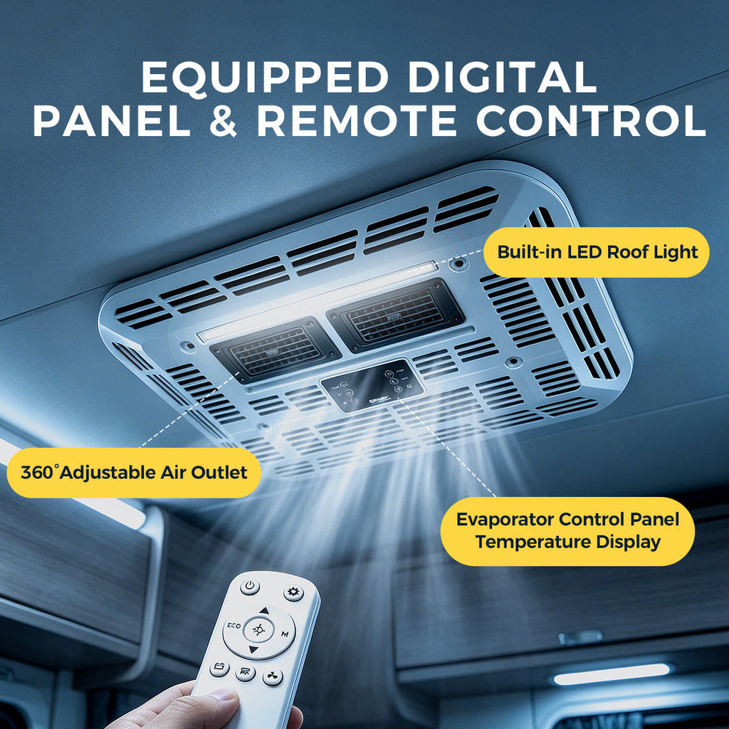 Sunster 12V/24V RV Roof Air Conditioner, Smart APP & Remote Control Parking AC DDK-KTD2