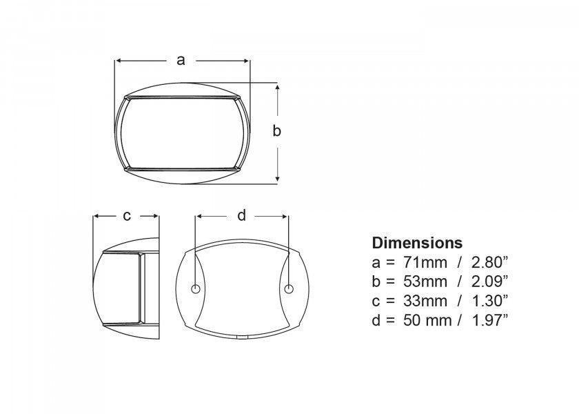 HELLA MARINE NaviLED Navigation Light for starboard – black