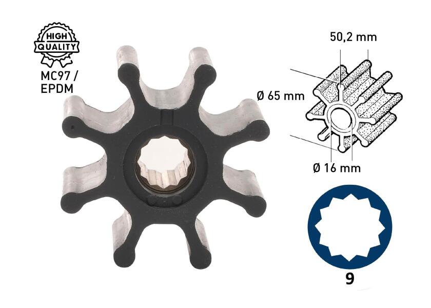 Impeller / MC97 / 8 blade / Type 9 - SejlStrøm