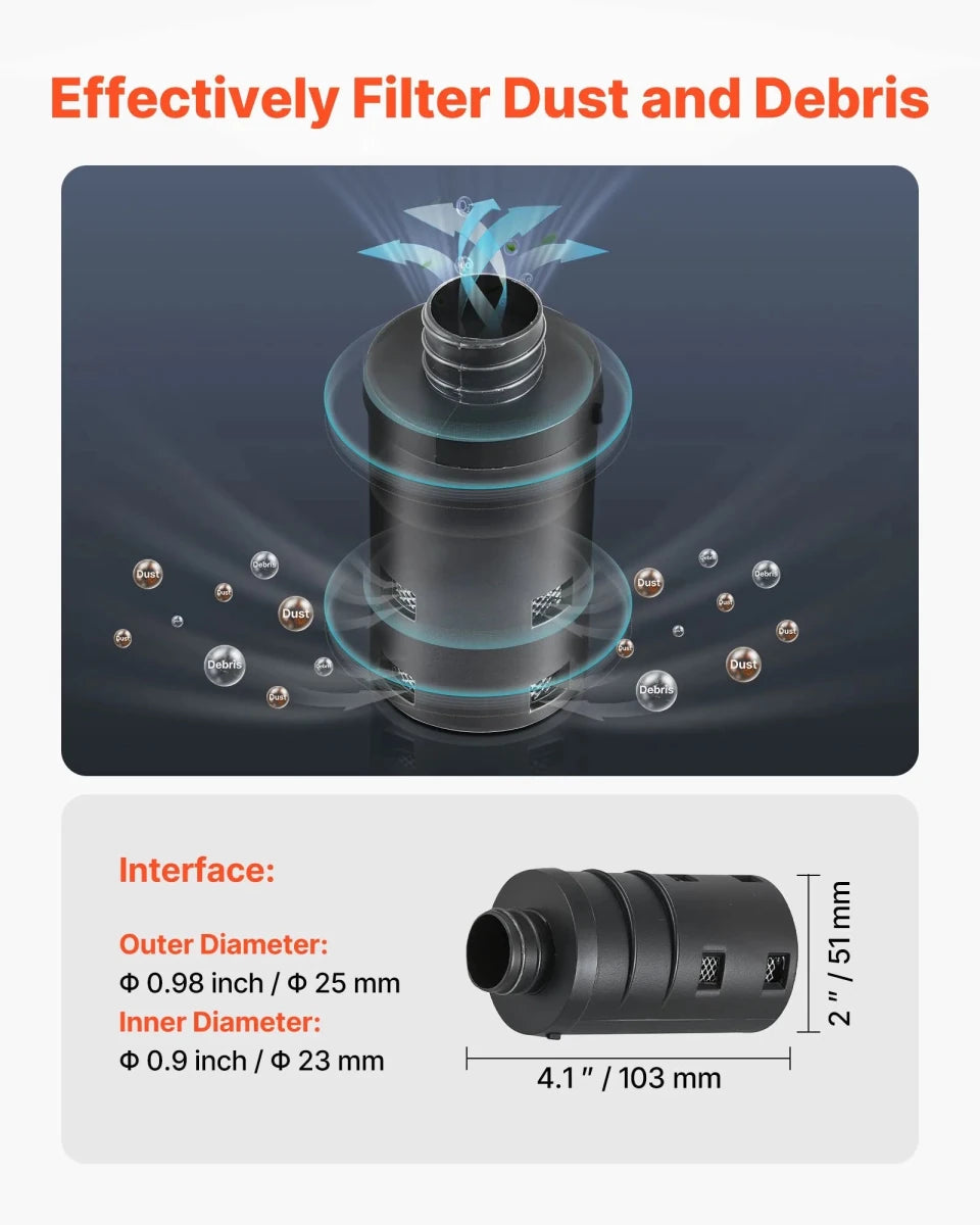 Indsugningsfilter med slange - SejlStrøm
