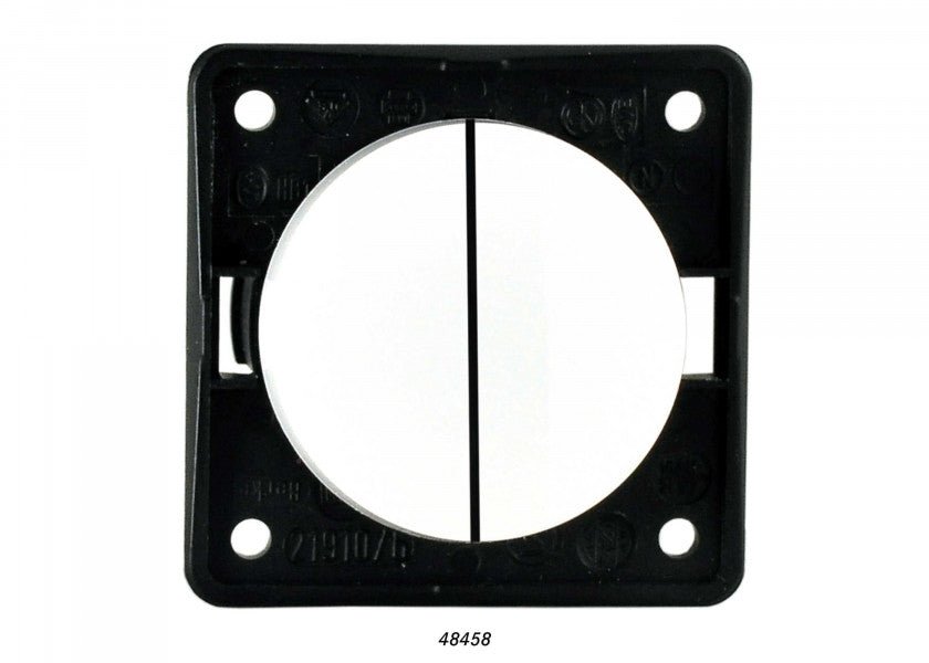 INTEGRO FLOW dobbelt vippekontakt / blank polarhvid - SejlStrøm