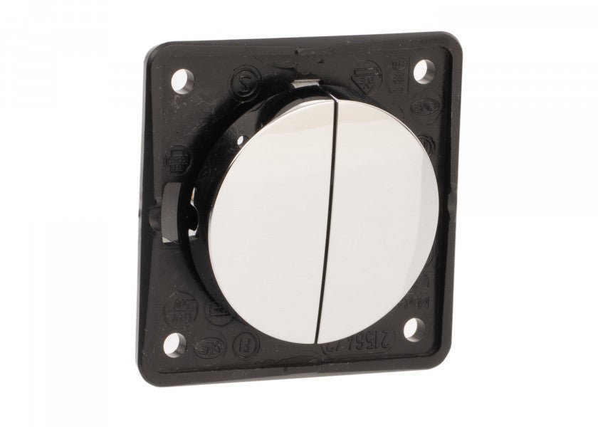 INTEGRO FLOW double rocker switch – chrome, glossy