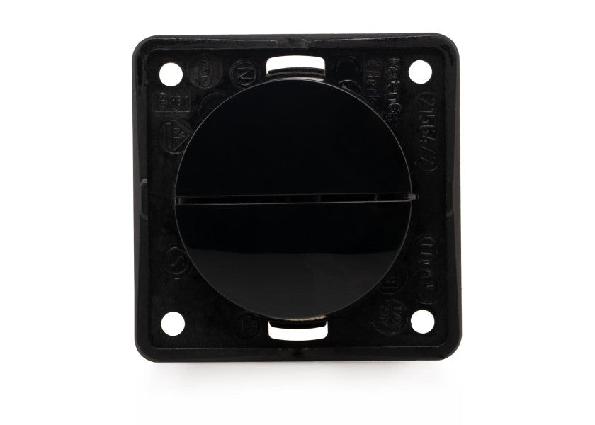 INTEGRO FLOW dobbelt vippekontakt / sort, pianolak - SejlStrøm