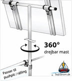 Justerbart Solcellebeslag med Stang – Til Båd - SejlStrøm