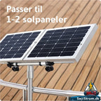Justerbart Solcellebeslag med Stang – Til Båd - SejlStrøm