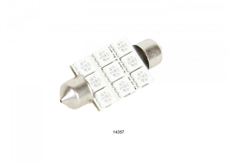 LED - modul Festoon / rød / 9 LED'er / 12V - SejlStrøm