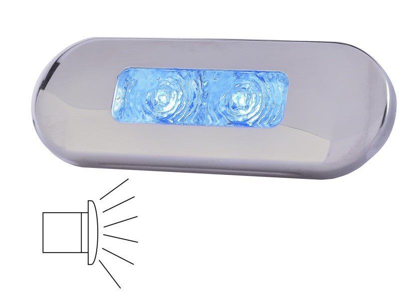 LED - trappelys, blå / 12/24 V - SejlStrøm