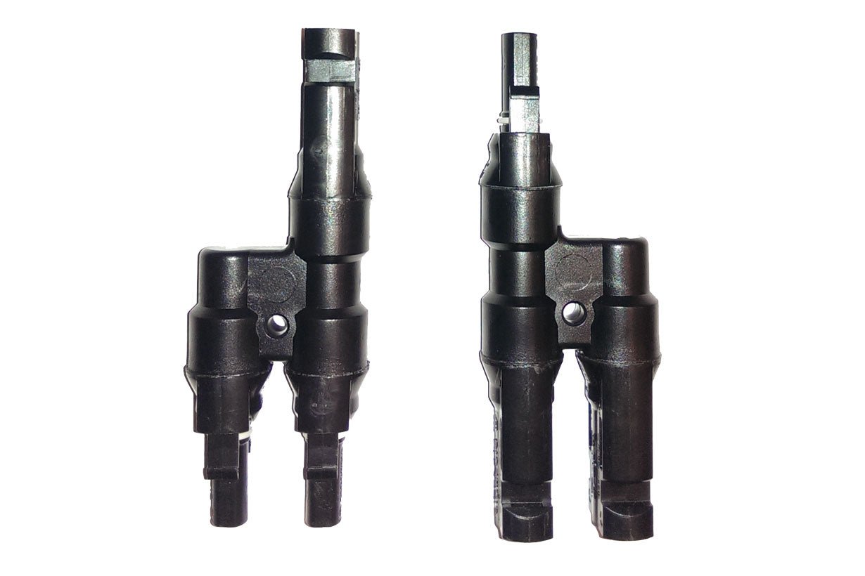 MC4 Dobbeltstik 2 - 1 Sæt (Plus / Minus) – Parallelkobling af Solpaneler - SejlStrøm